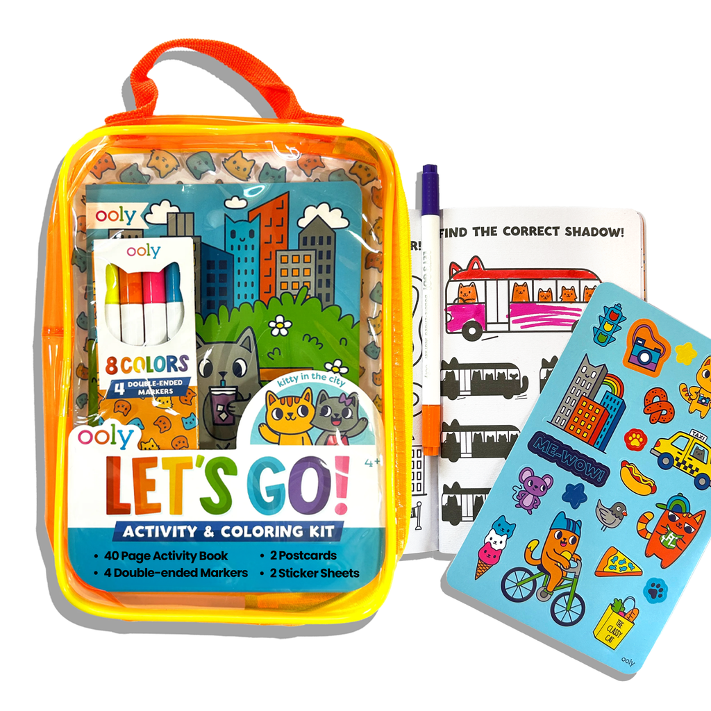 Let's Go! Activity & Coloring Kit - Kitty In The City – OOLY