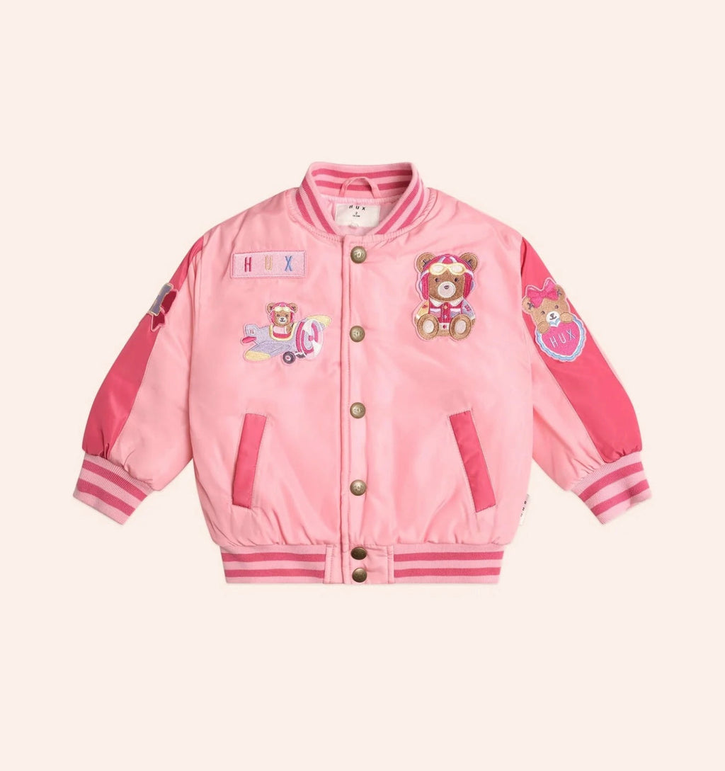 Cherry Varsity Bomber Jacket – Huxbaby