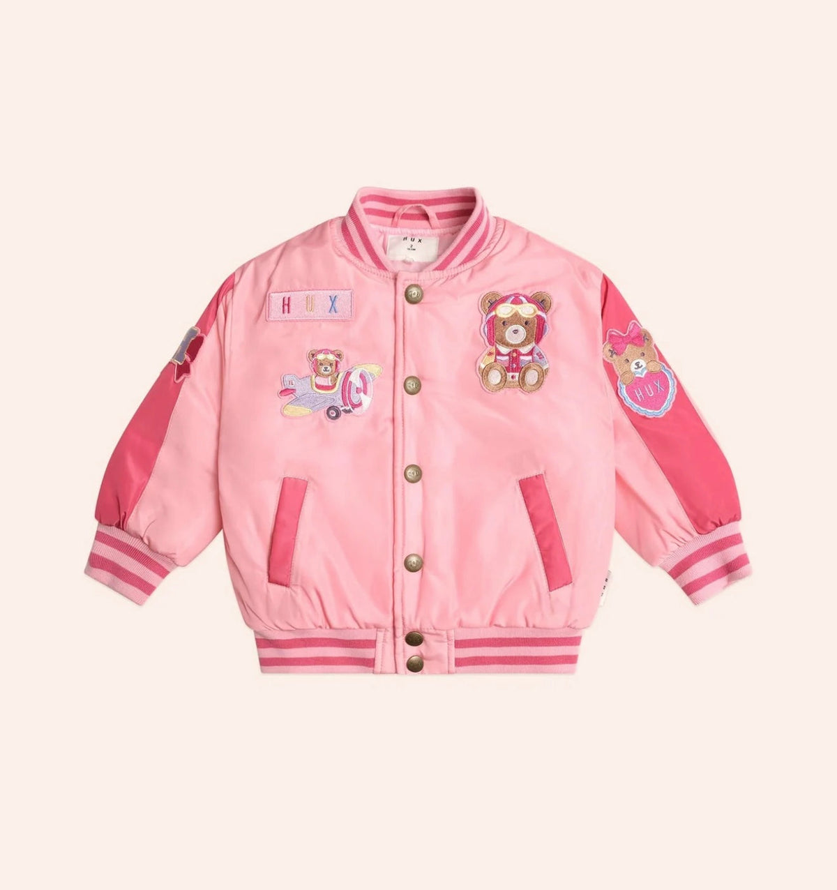Cherry Varsity Bomber Jacket – Huxbaby