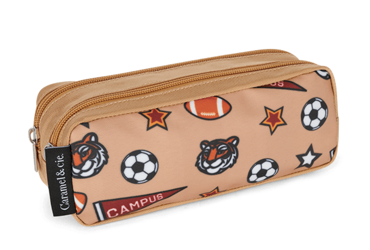 Trousse double ACADEMY beige CARAMEL & CIE