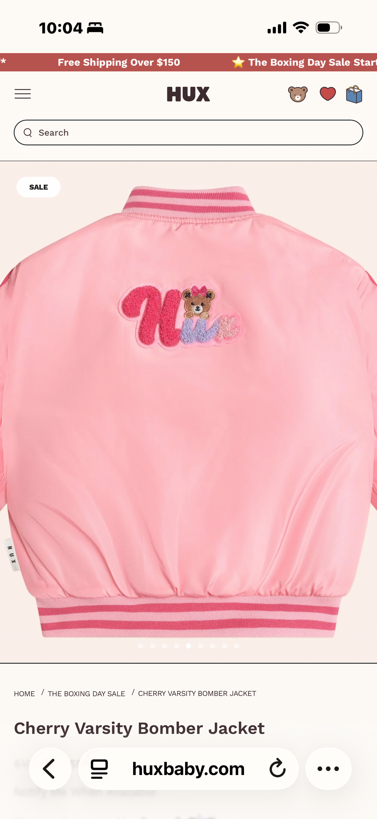 Cherry Varsity Bomber Jacket – Huxbaby