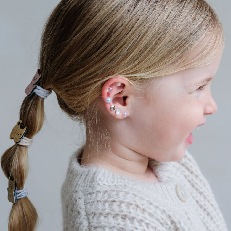 Pink Gem & Pearl Stick On Earrings – Mimi & Lula