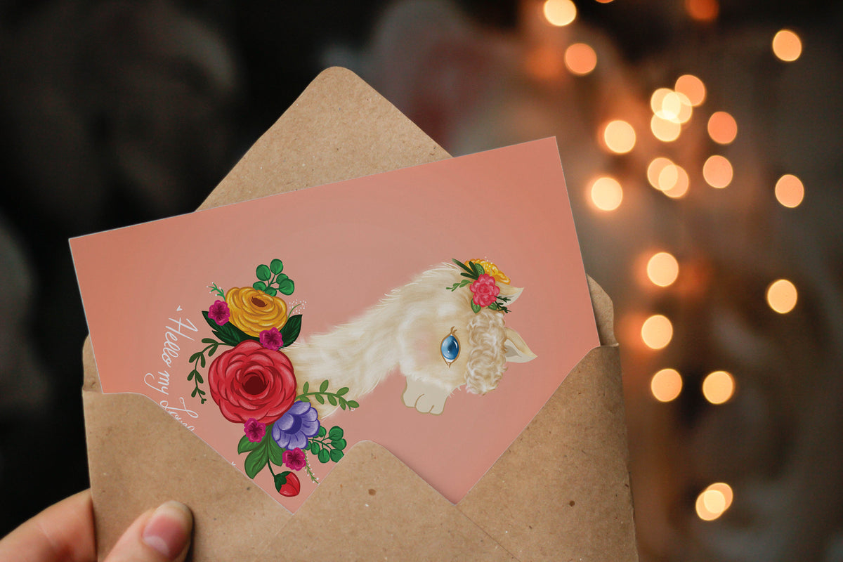 Carte postale Hello My Lovely One POISPLUME
