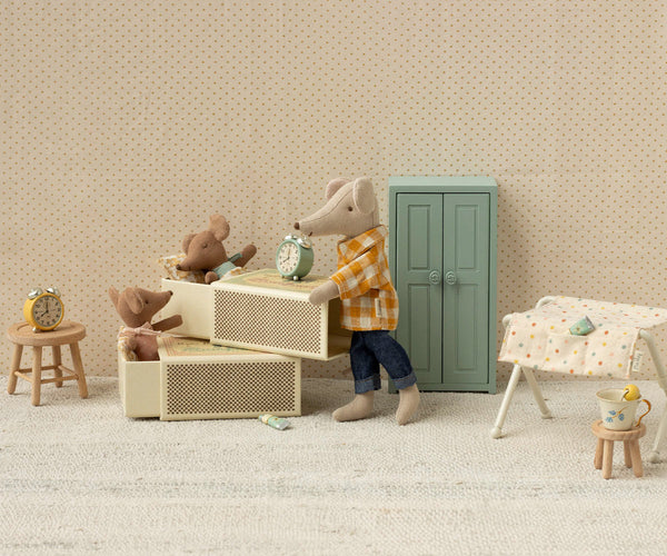 Sleepy Wakey Baby Mouse in Matchbox – Rose – Maileg
