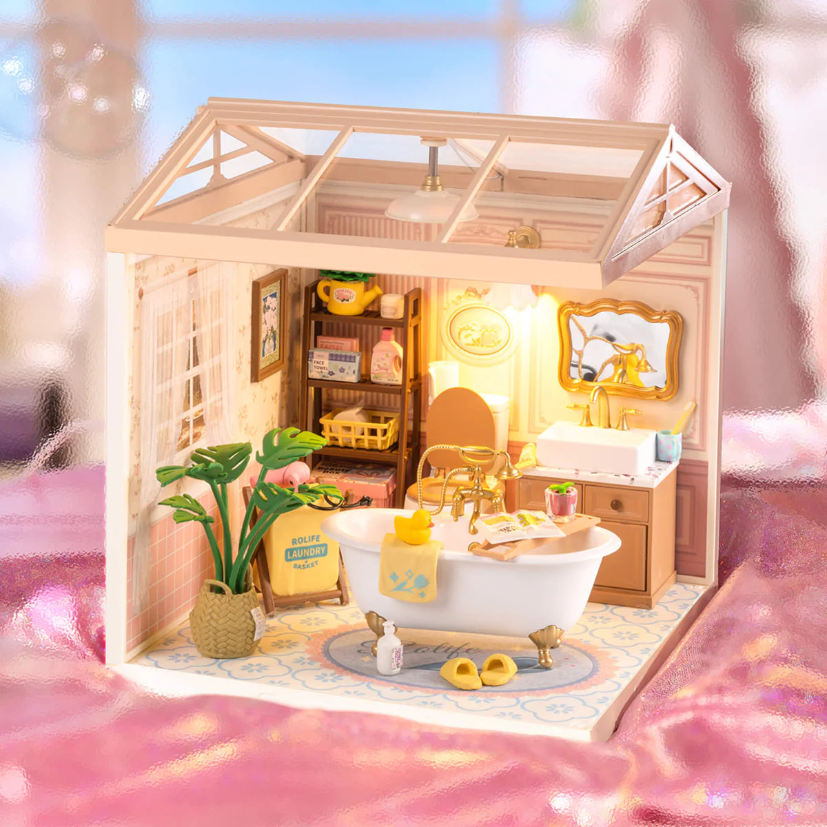 Rolife Pop Bubble Bathroom DIY Miniature House DW014B – Robotime