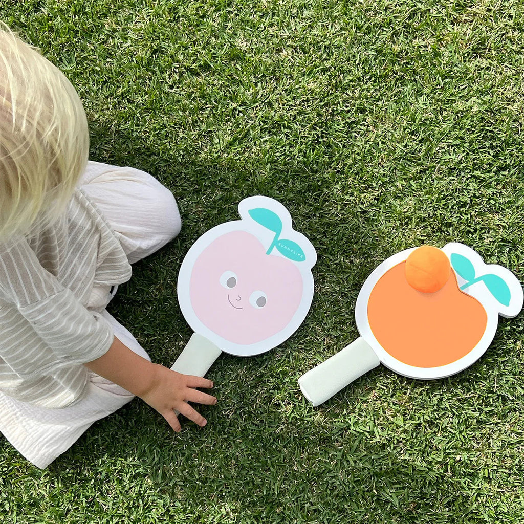 Kids Velcro Beach Bats – Poppy the Peach Multi – Sunny Life