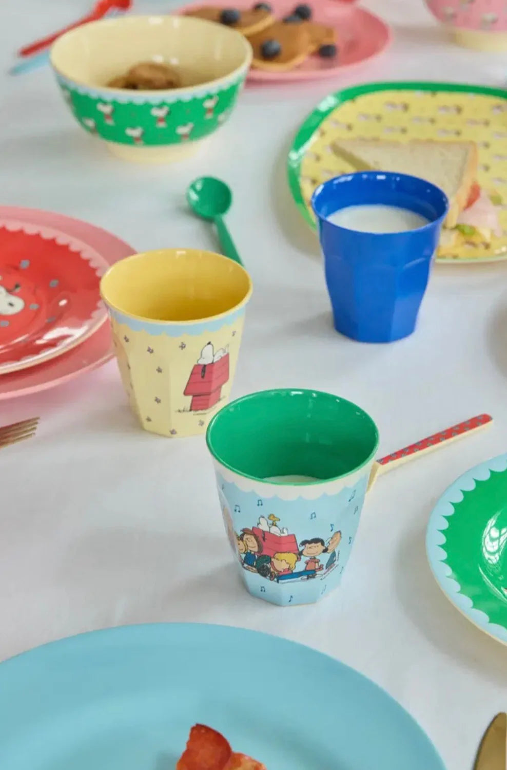Snoopy Print Melamine Cup Soft Blue 8.45oz – rice by rice