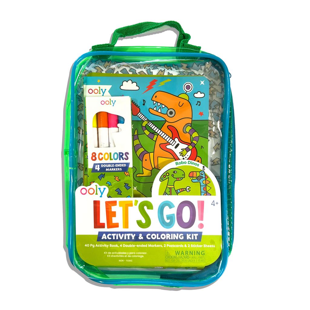 Let's Go! Activity & Coloring Kit - Robo Dinos – OOLY