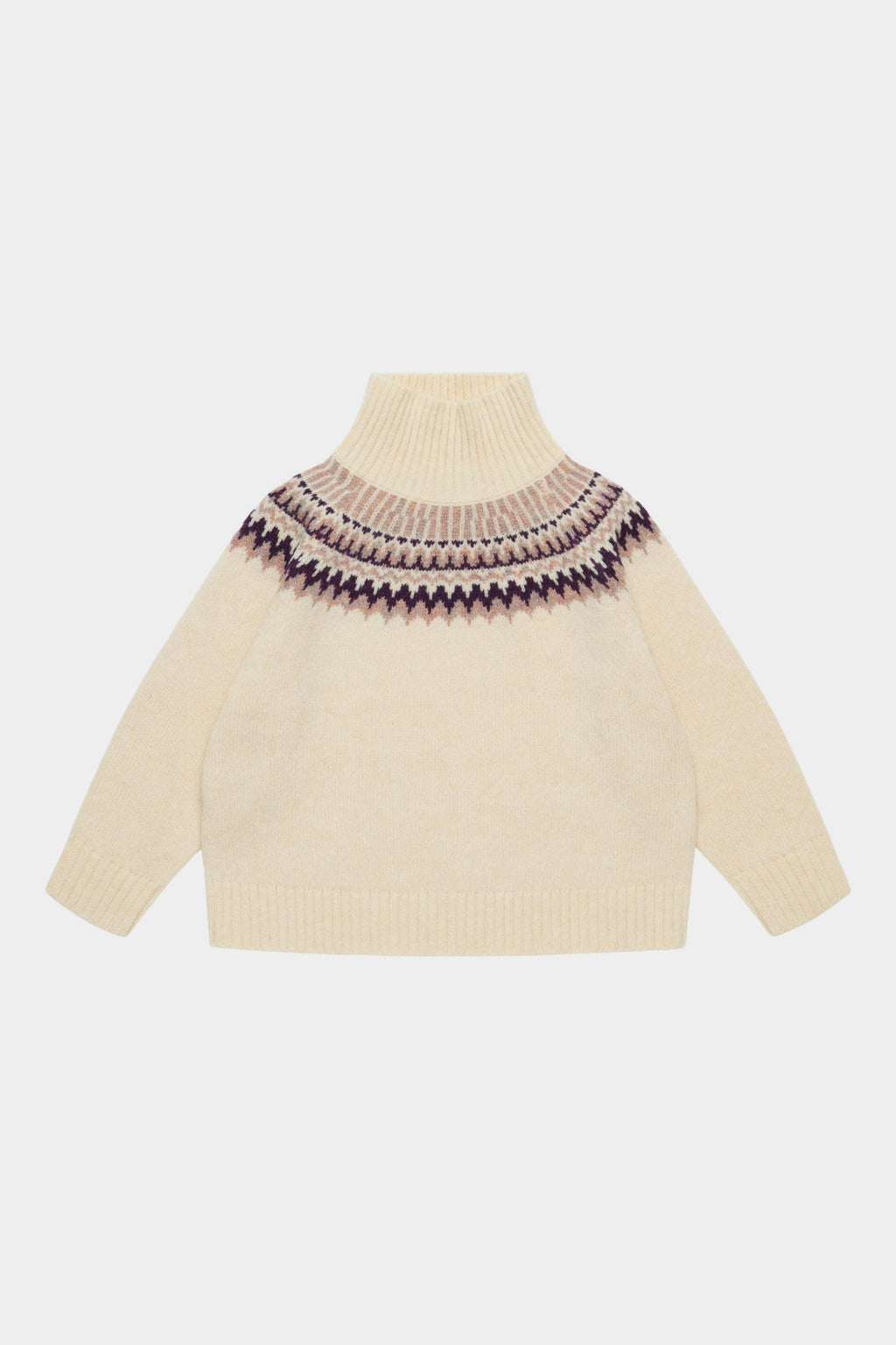 Lambswool Fair Isle Sweater - Creme – FUB