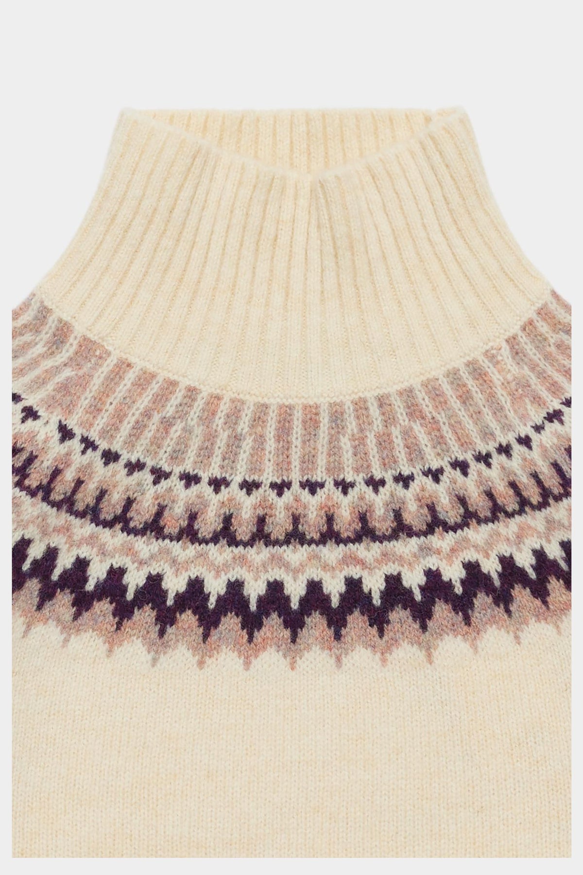 Lambswool Fair Isle Sweater - Creme – FUB