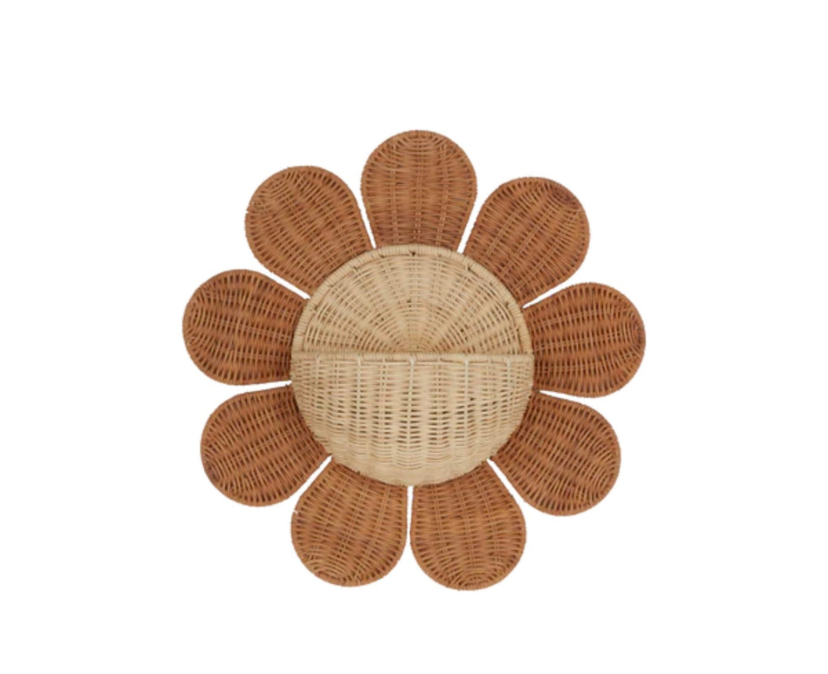 Rattan Daisy Wall Basket – Olli Ella