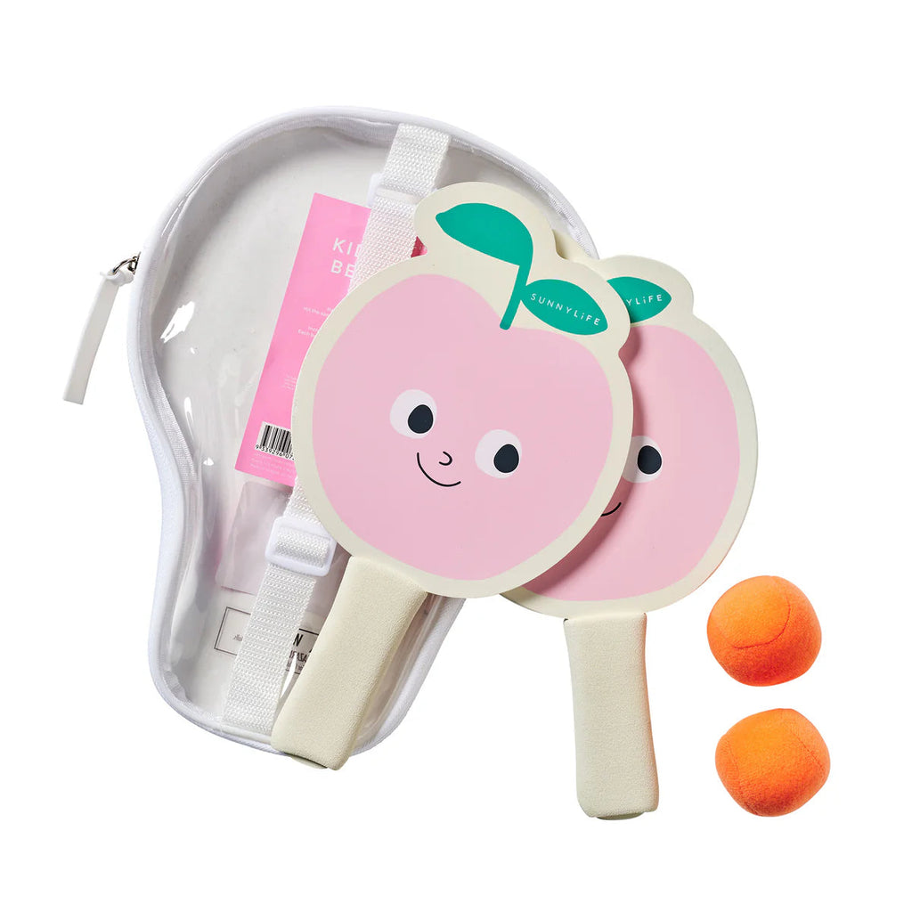 Kids Velcro Beach Bats – Poppy the Peach Multi – Sunny Life