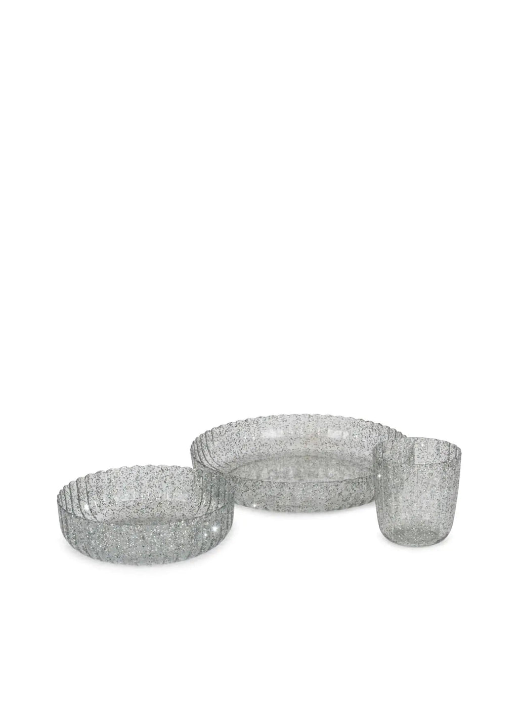 Glitter Dinner Set for Kids Sparkling Blue – Konges Sløjd