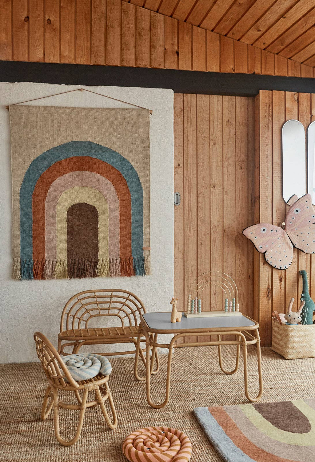 Rainbow Mini Bench – Nature – OYOY