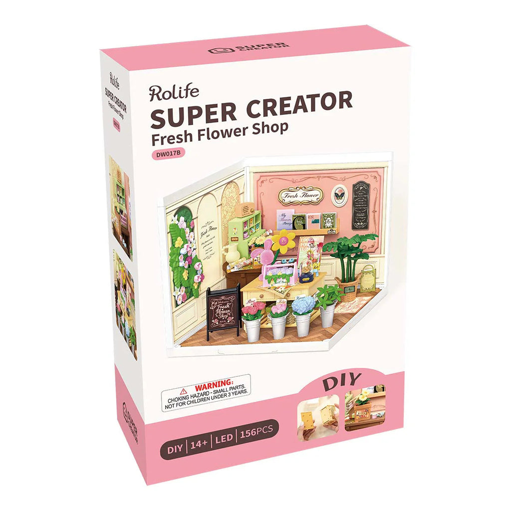Rolife Fresh Flower Shop DIY Miniature House DW017B – Robotime