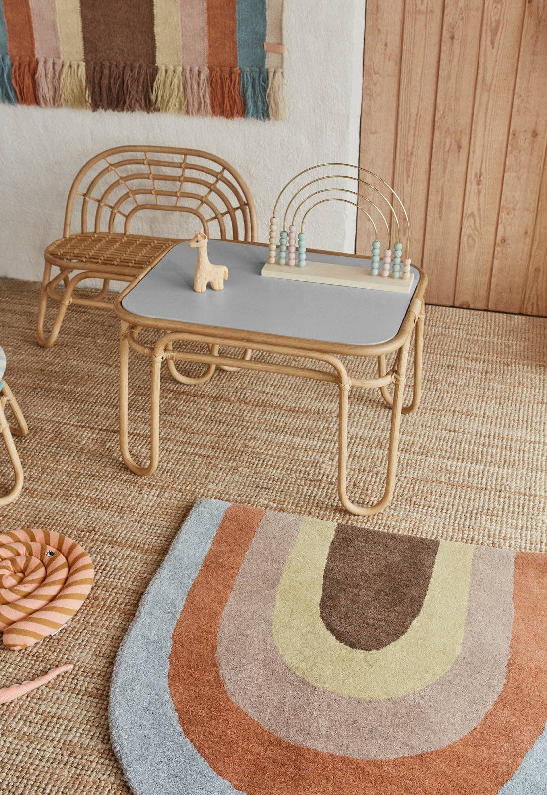 Rainbow Mini Bench – Nature – OYOY