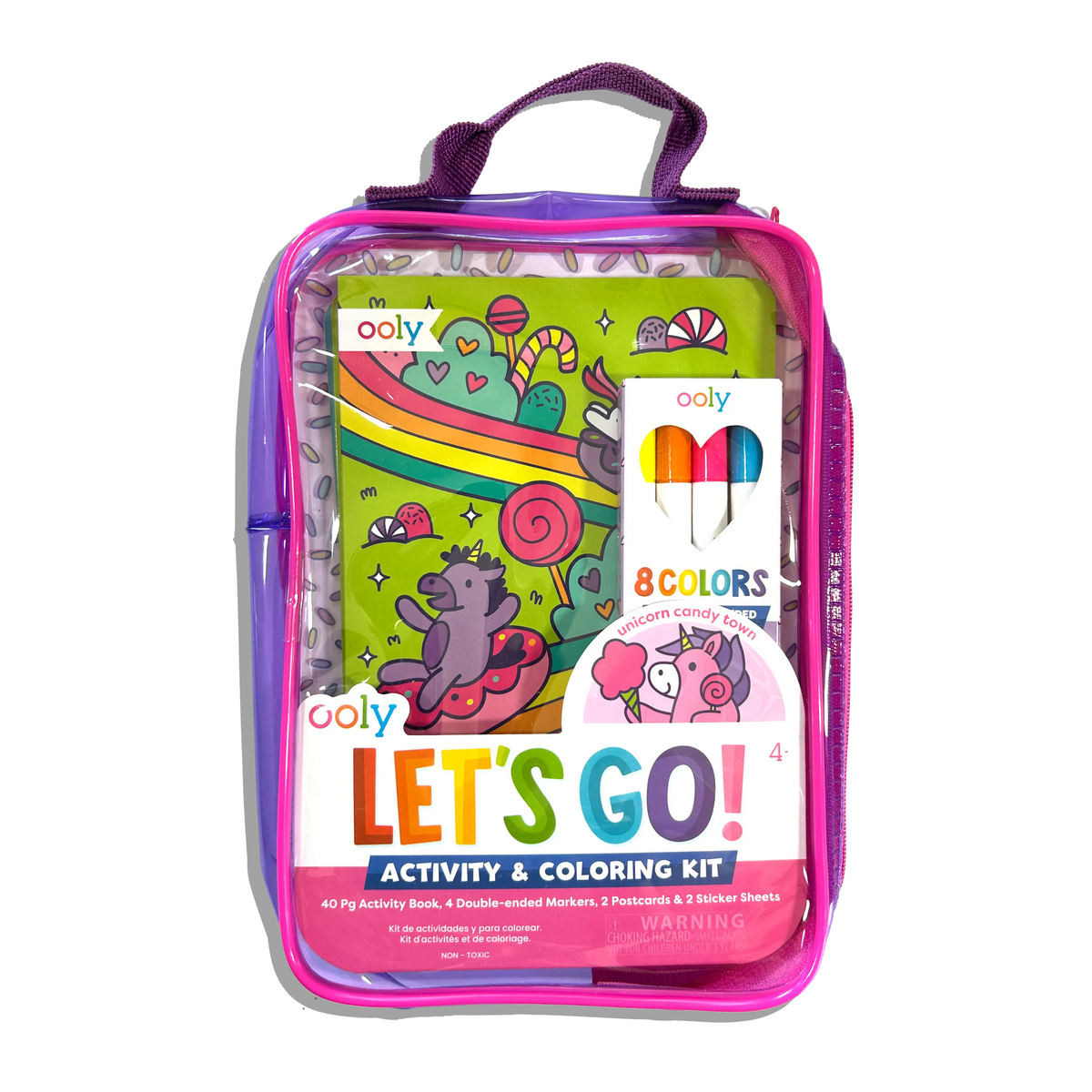 Let's Go!: Activity & Coloring Kit - Unicorn Candy Town – OOLY
