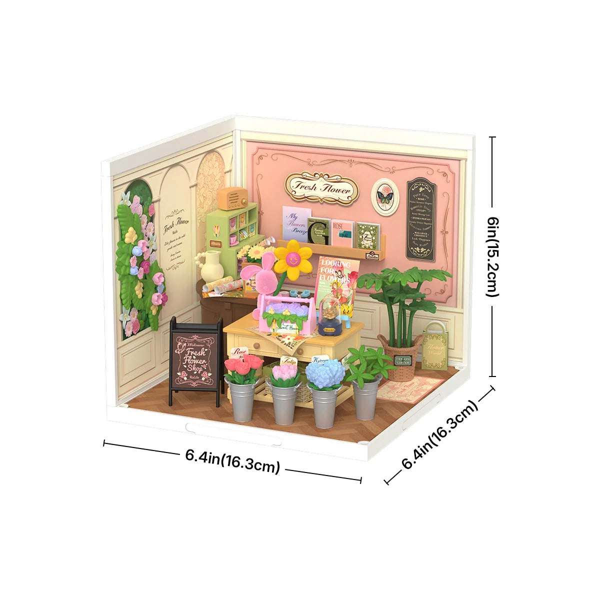Rolife Fresh Flower Shop DIY Miniature House DW017B – Robotime