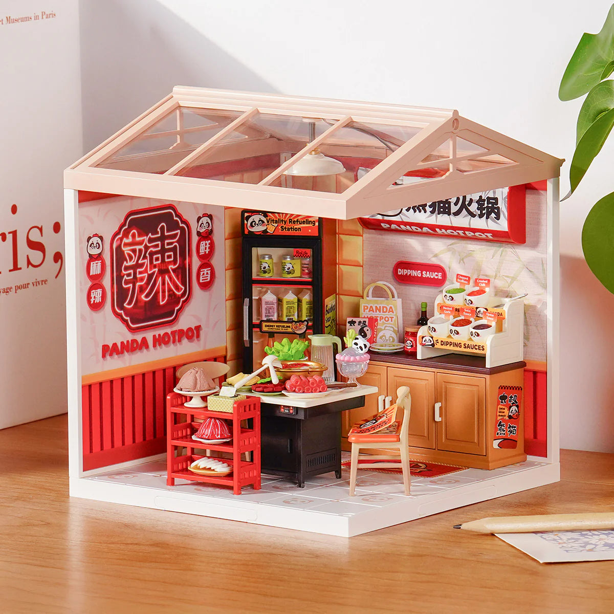 Rolife Panda Hot Pot DIY Miniature House DW020 – Robotime