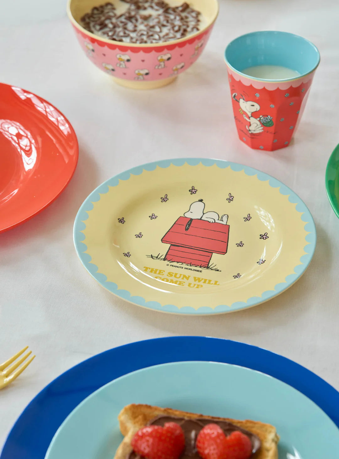 Snoopy Print Melamine Cup Red 8.45oz – rice by rice