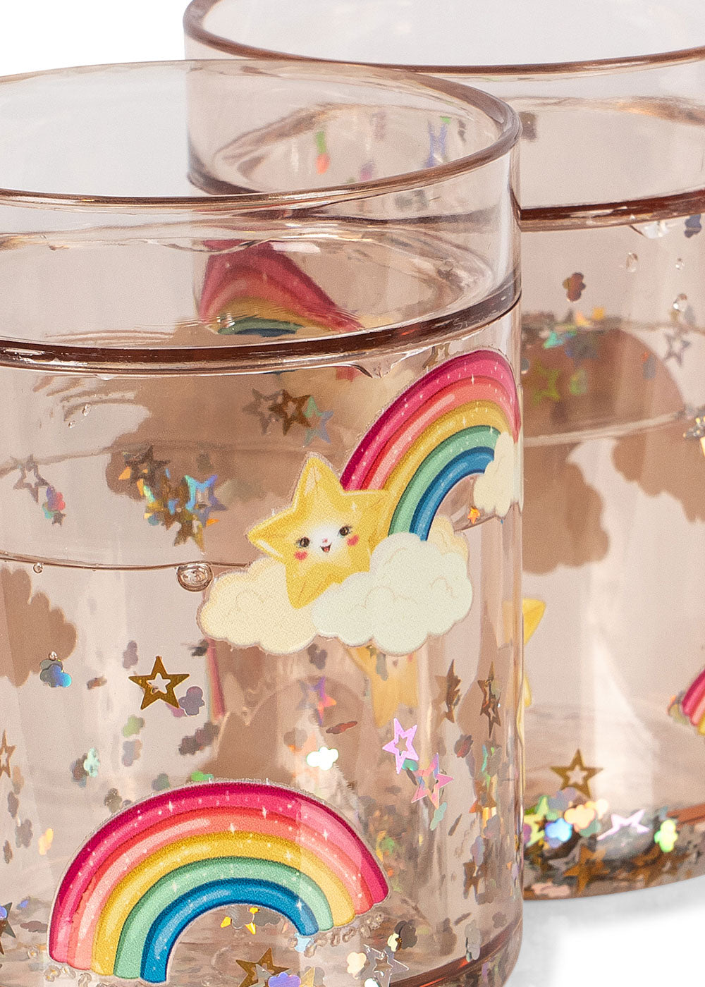 2 Pack Glitter Cups – Rainbow – Konges Sløjd
