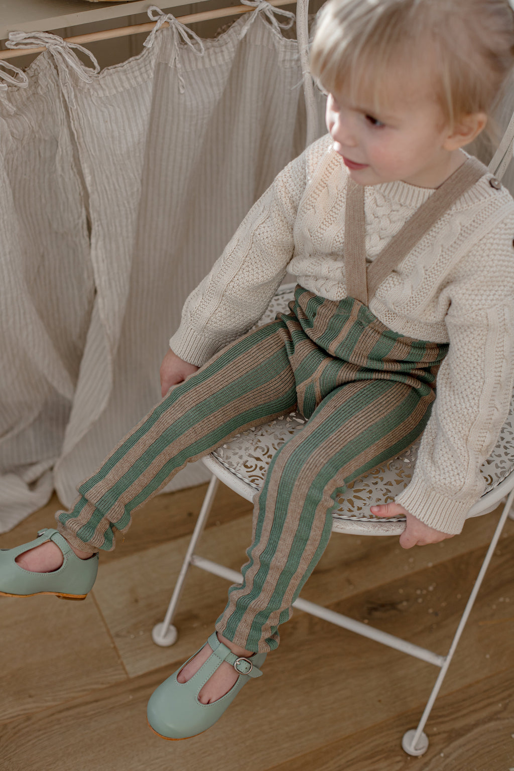 Footless Special Matcha x Peanut Striped – Silly Silas