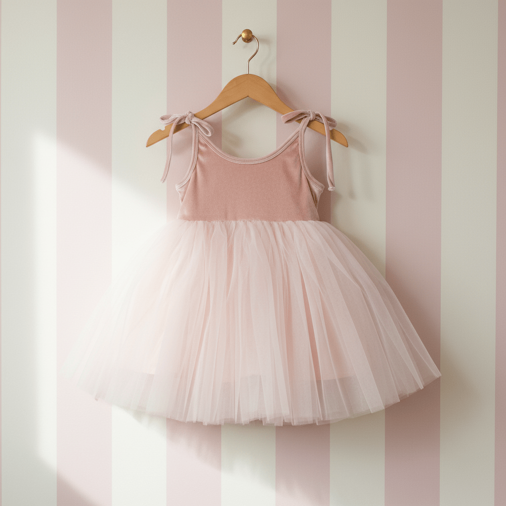Velvet Cosmic Strings Tutu Dress – Pink – DOLLY by Le Petit Tom