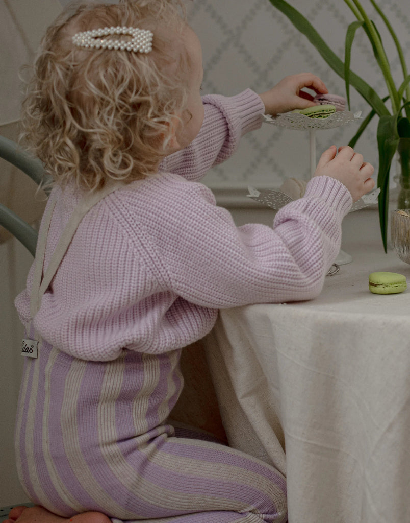 Footless Lavender x Cream Striped – Silly Silas