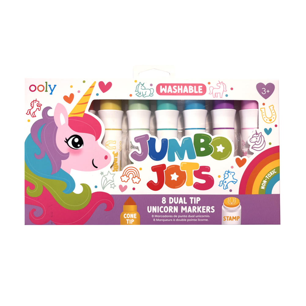 Jumbo Jots Dual Tip Unicorn Markers - Set of 8 – OOLY