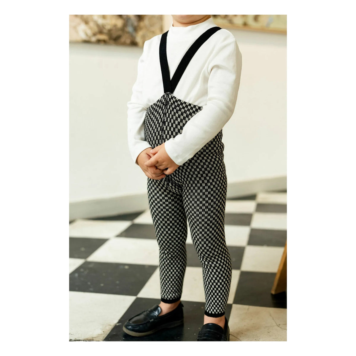 Organic Cotton Checkered Tights Black – Silly Silas
