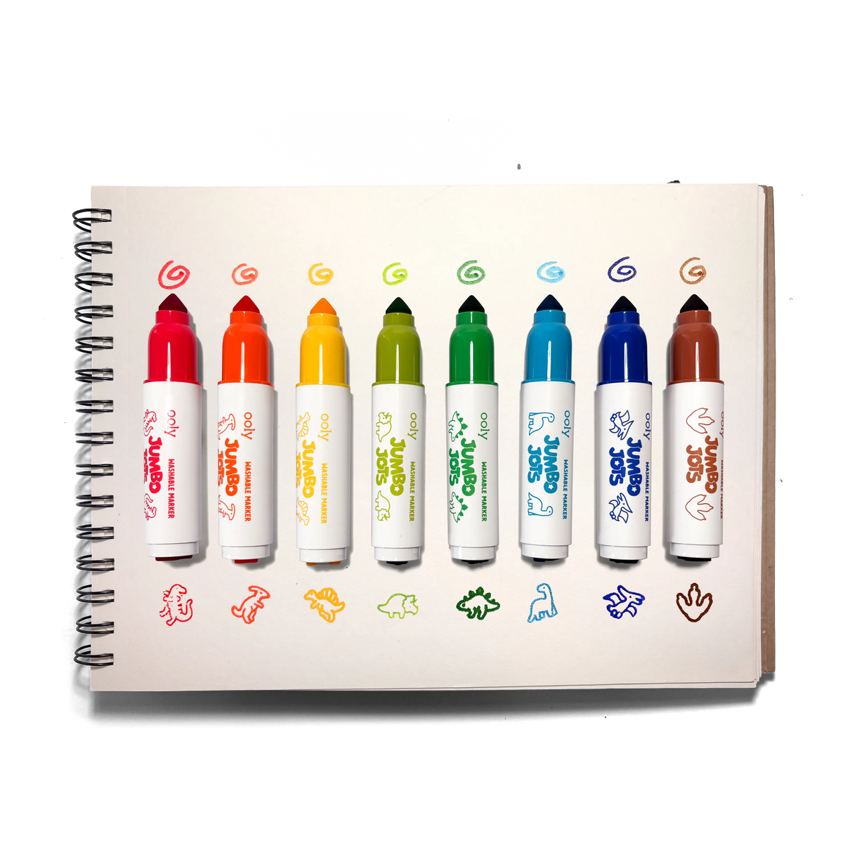Jumbo Jots Dual Tip Dinosaur Stamp Markers - Set of 8 – OOLY