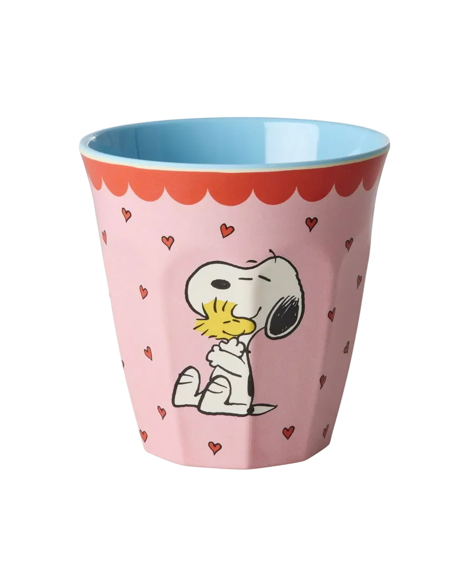 Snoopy Print Melamine Cup Medium Pink 8.45oz – rice by rice