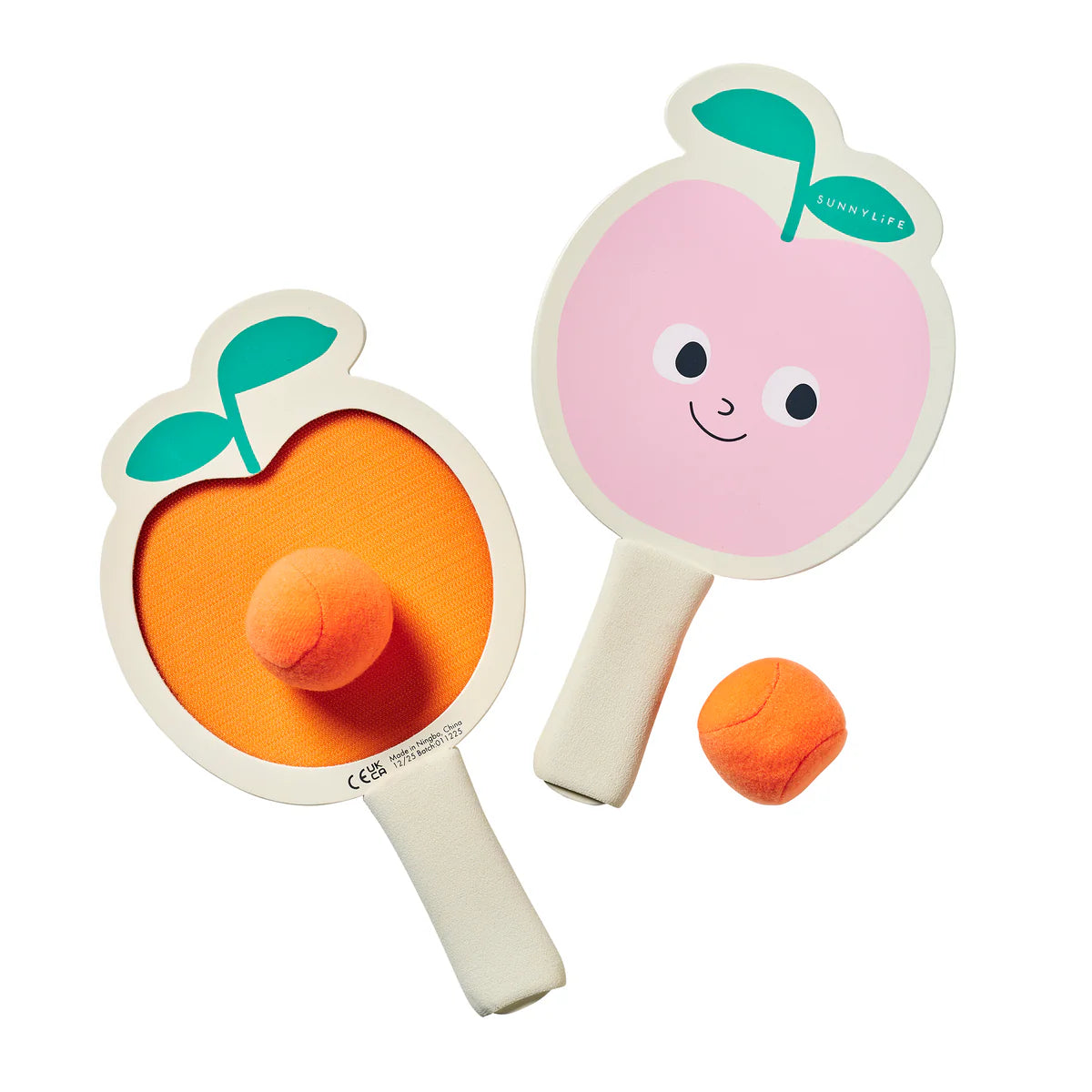 Kids Velcro Beach Bats – Poppy the Peach Multi – Sunny Life