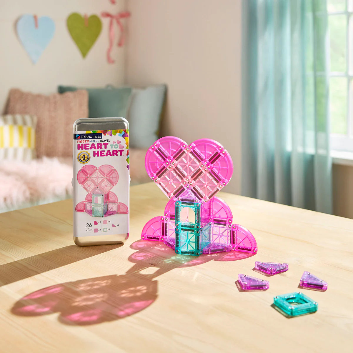 microMAGS Heart to Heart 26 Piece Travel Set – Magna-Tiles