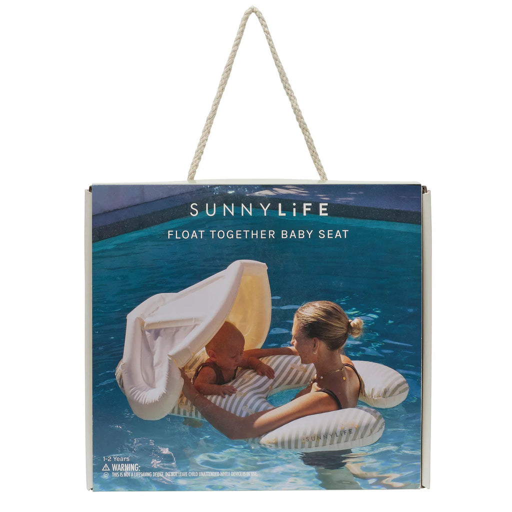 Float Together Baby Seat – Duck Sage Stripe – Sunny Life