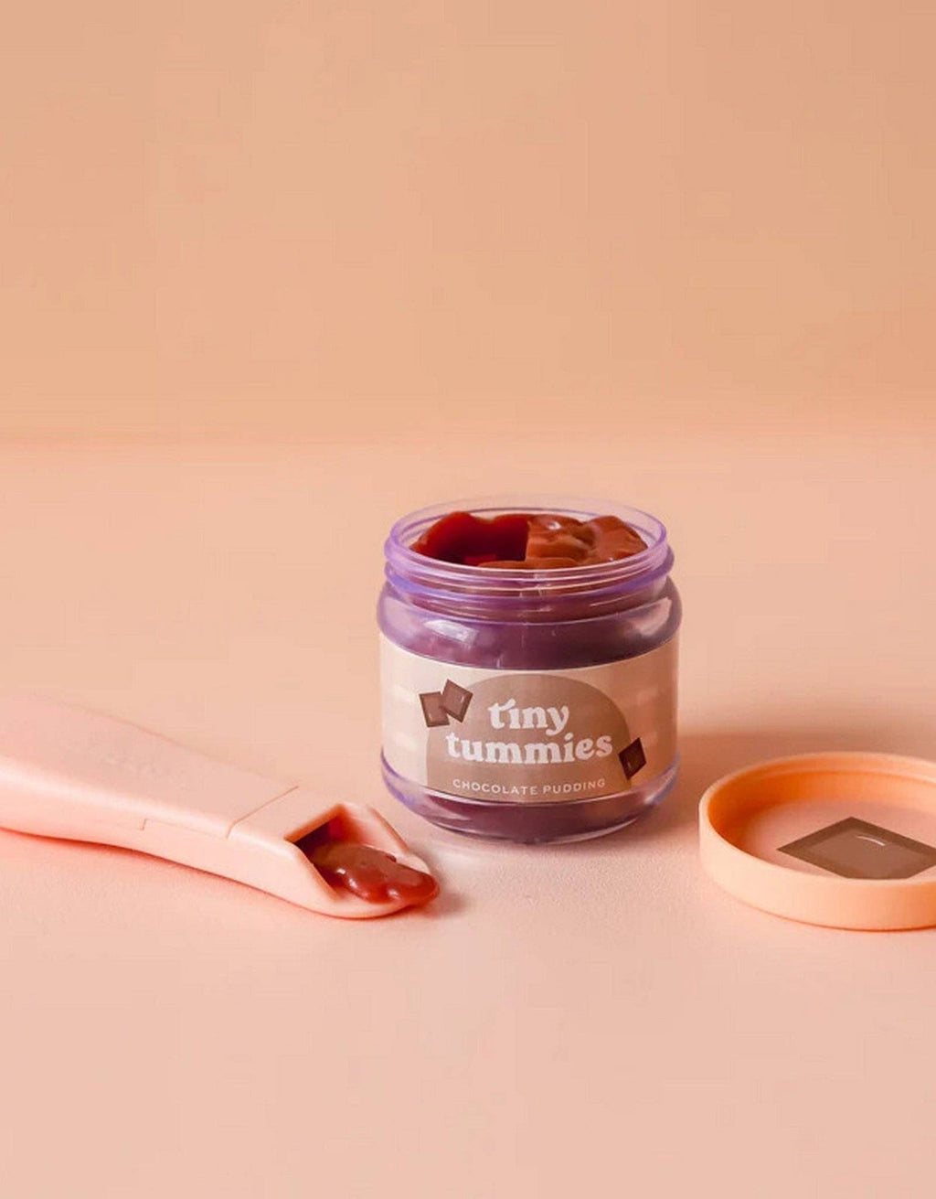 Tiny Tummies Chocolate Pudding – Jar and Spoon – Tiny Harlow