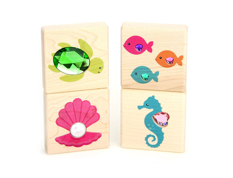 Sparkling Sea Friends Gem Blocks, 4 pc. – Everwood Friends