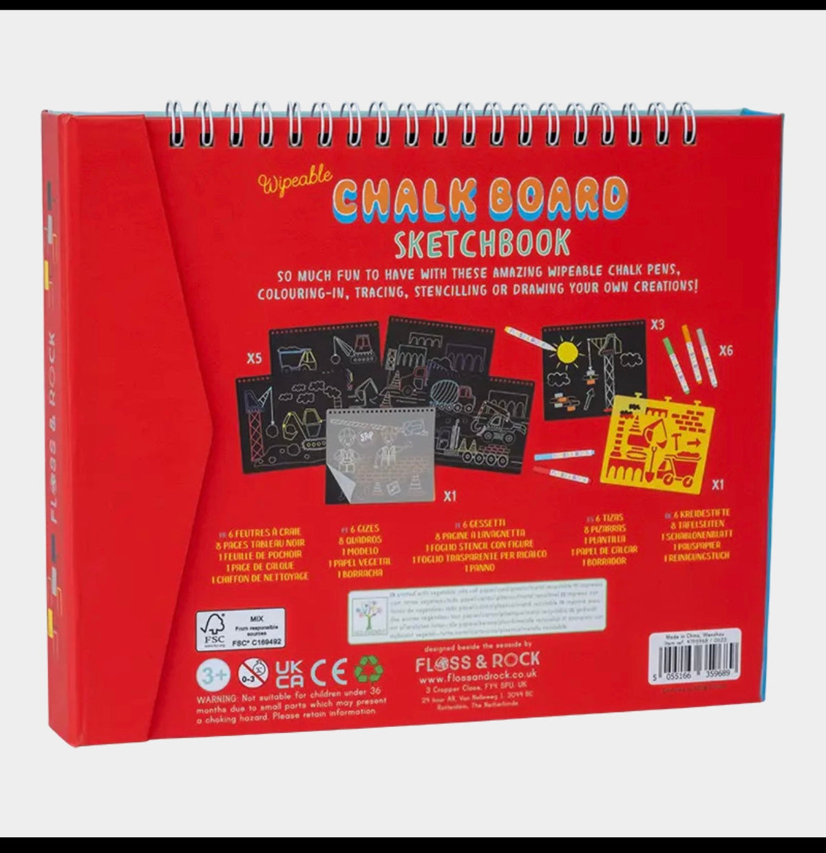 Construction Chalkboard Sketchbook – Floss & Rock