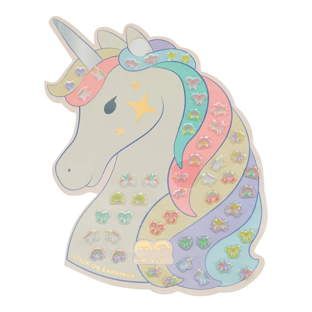 Unicorn Stick On Earrings – Mimi & Lula