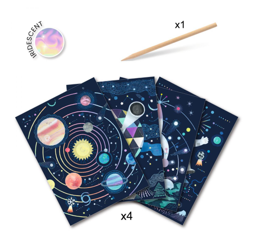 Cartes à gratter Mission cosmique DJECO