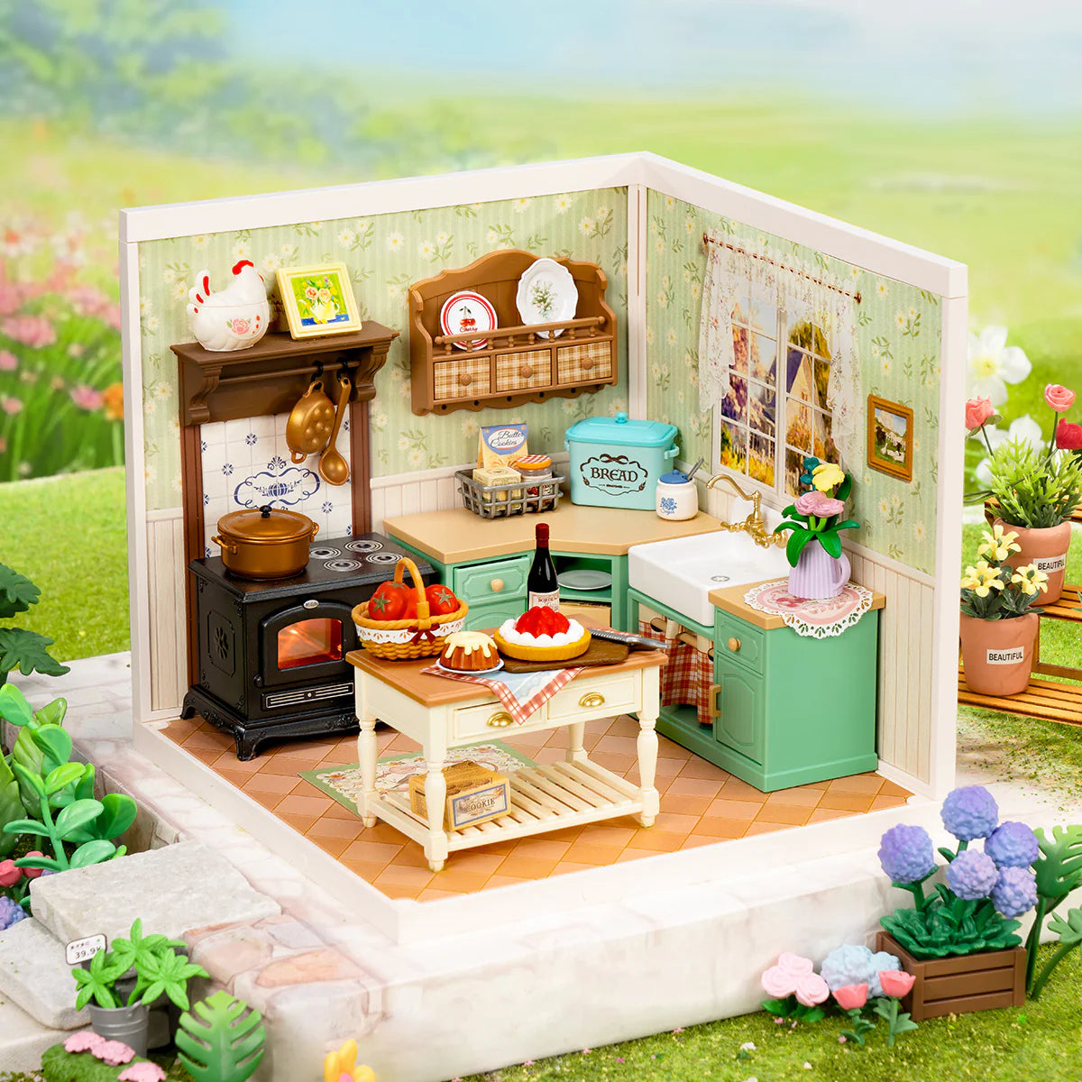 Rolife Farmhouse Kitchen DIY Miniature House DW024 – Robotime