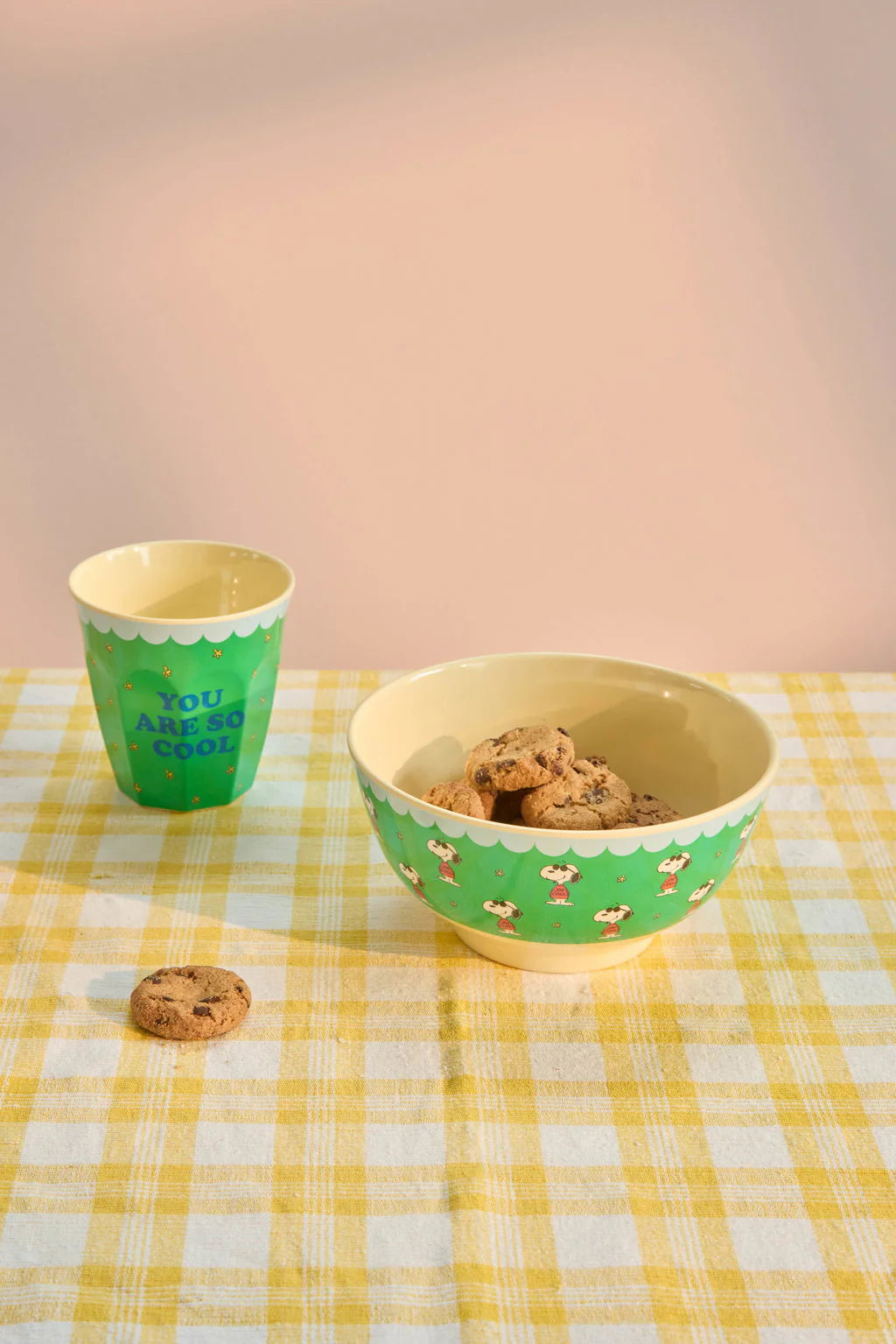 Snoopy Melamine Cup Green 8.45oz – rice by rice