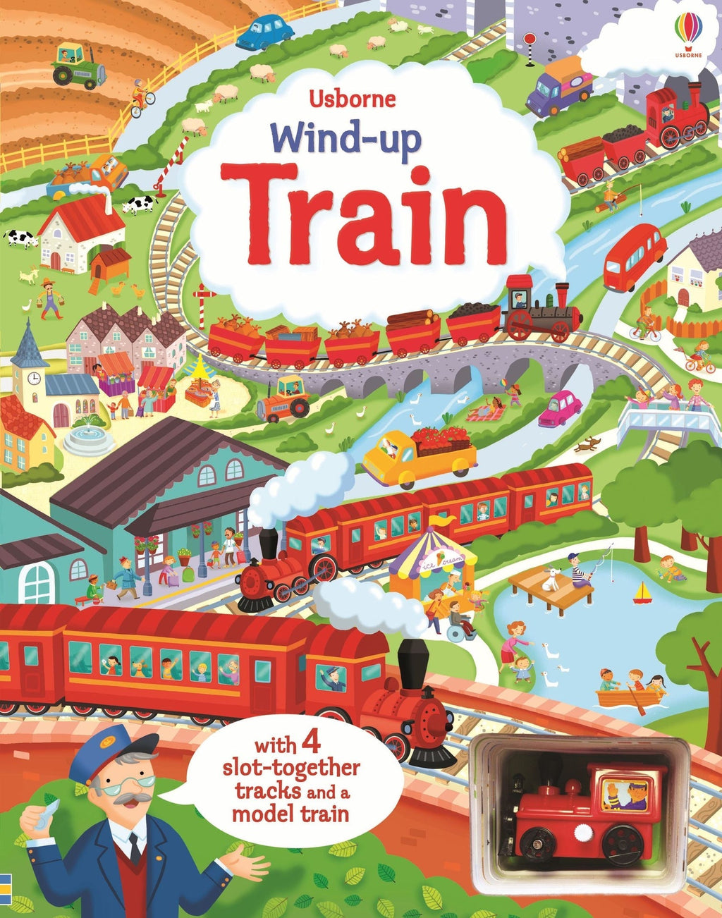Usborne Wind-Up Train Book with Slot-Together Tracks