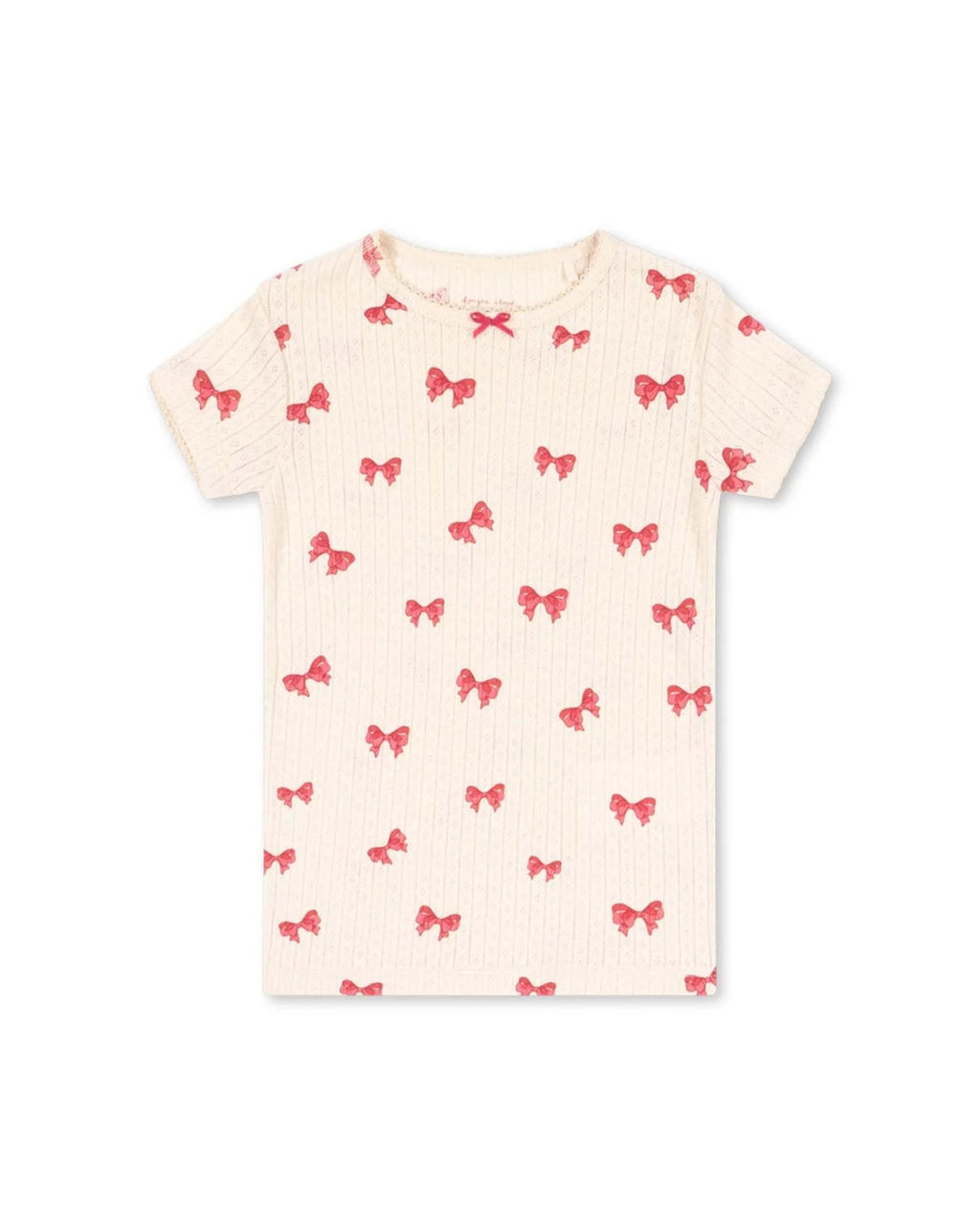 Minnie Tee Rosia Bow Organic Cotton – Konges Sløjd