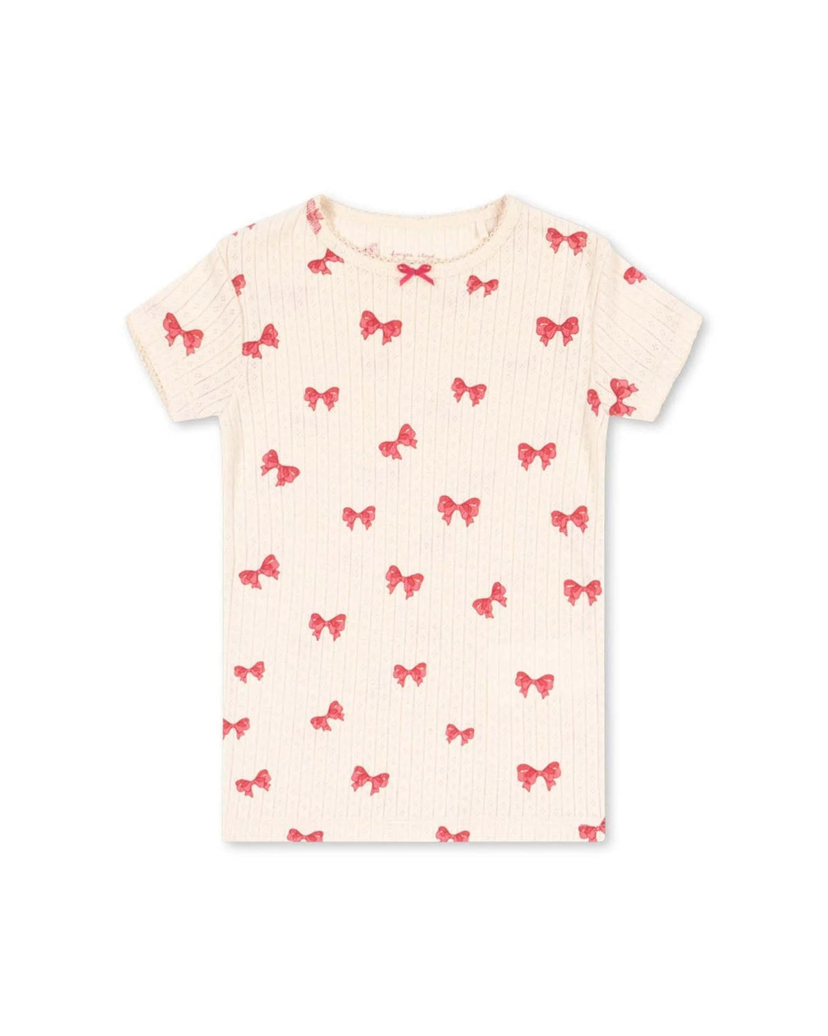 Minnie Tee Rosia Bow Organic Cotton – Konges Sløjd