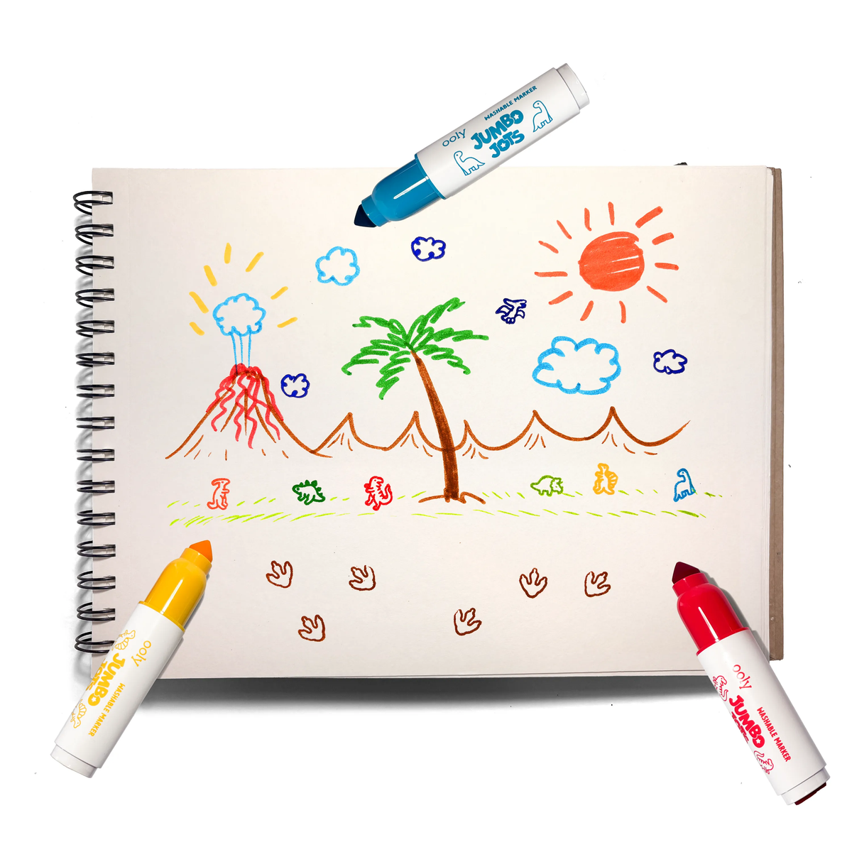 Jumbo Jots Dual Tip Dinosaur Stamp Markers - Set of 8 – OOLY