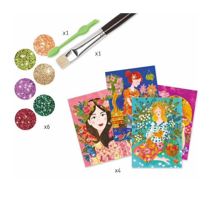 Tableaux paillettes Le Parfum des Fleurs DJECO