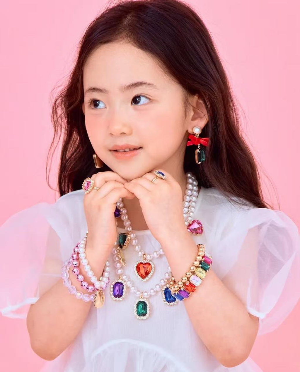 Multi Coloured Jewel Statement Necklace & Earring Set – RuruStar