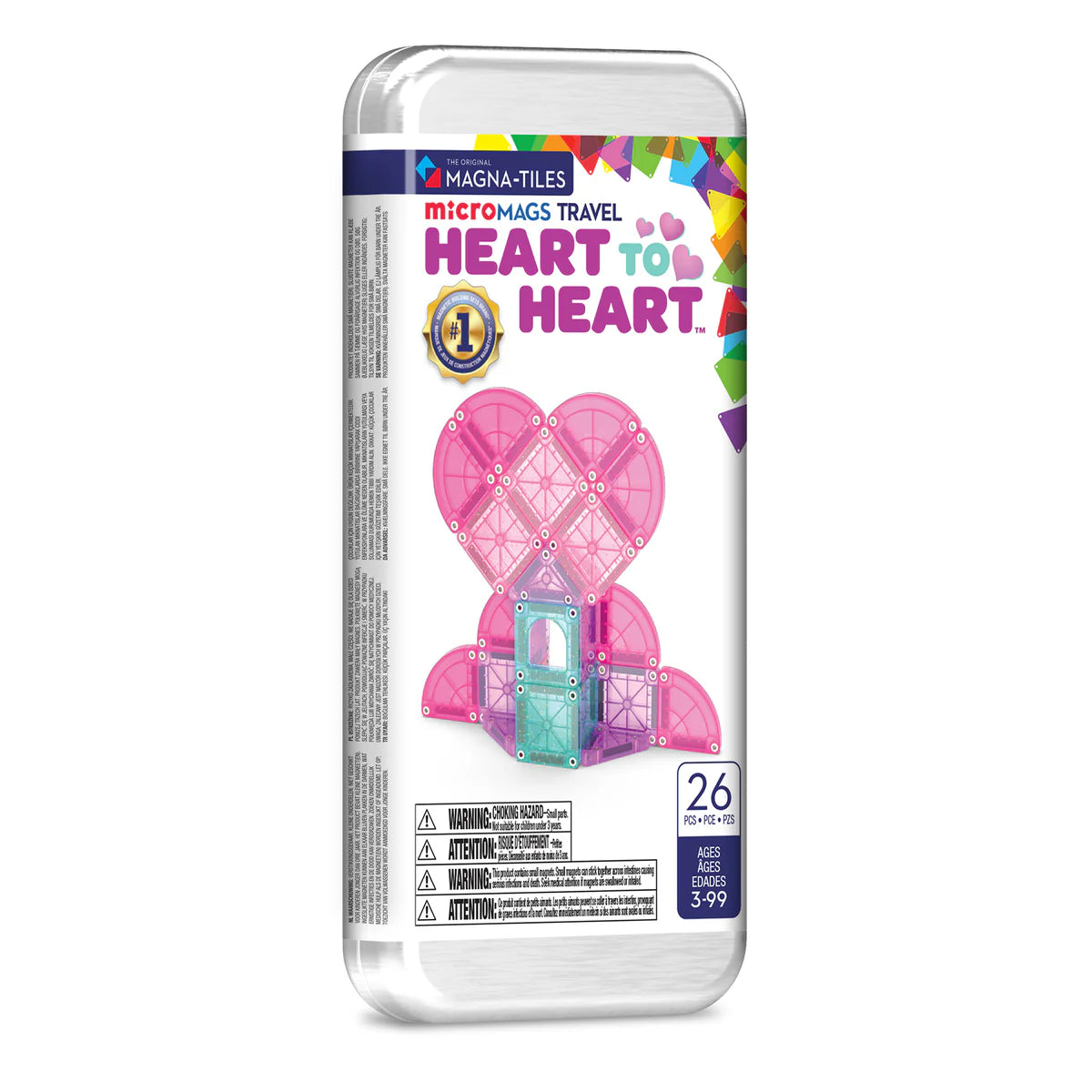 microMAGS Heart to Heart 26 Piece Travel Set – Magna-Tiles