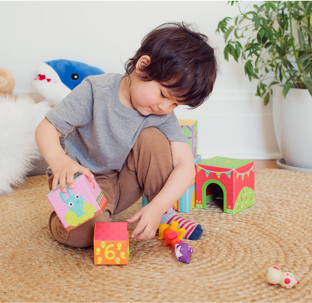 Cubes empilables TOPANIFARM DJECO